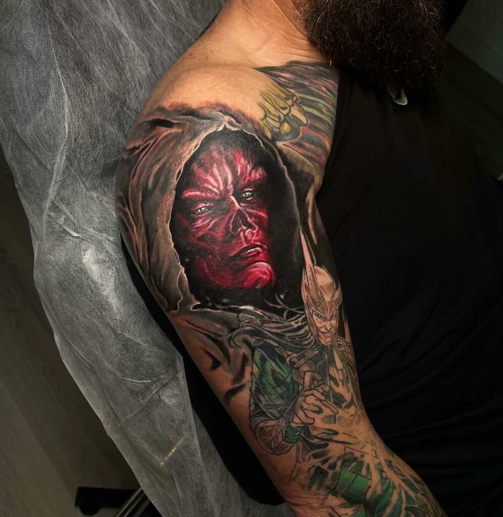 Horror Man Arm Colour Tattoo
