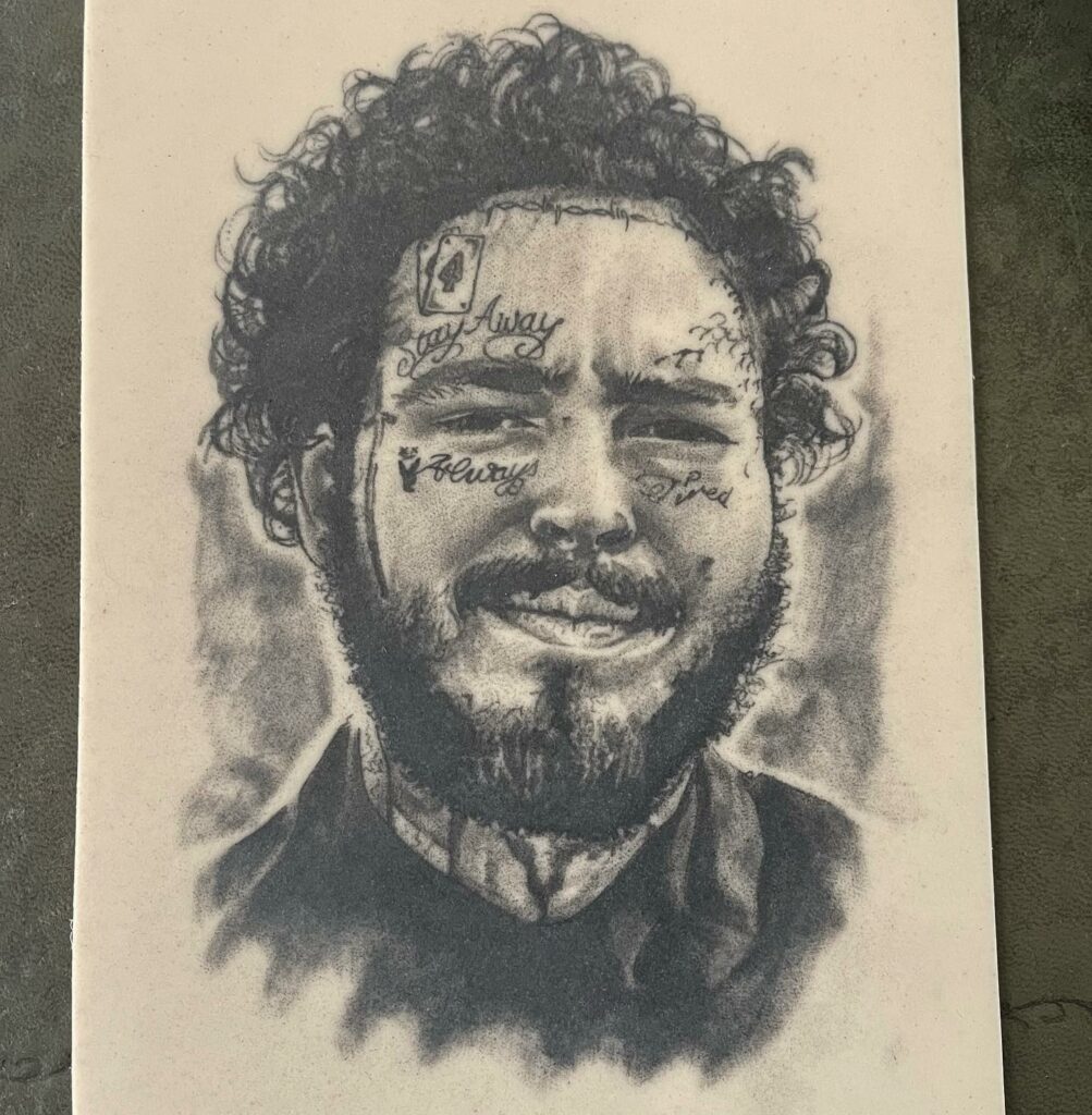Portrait of Man Black And White Color Tattoo