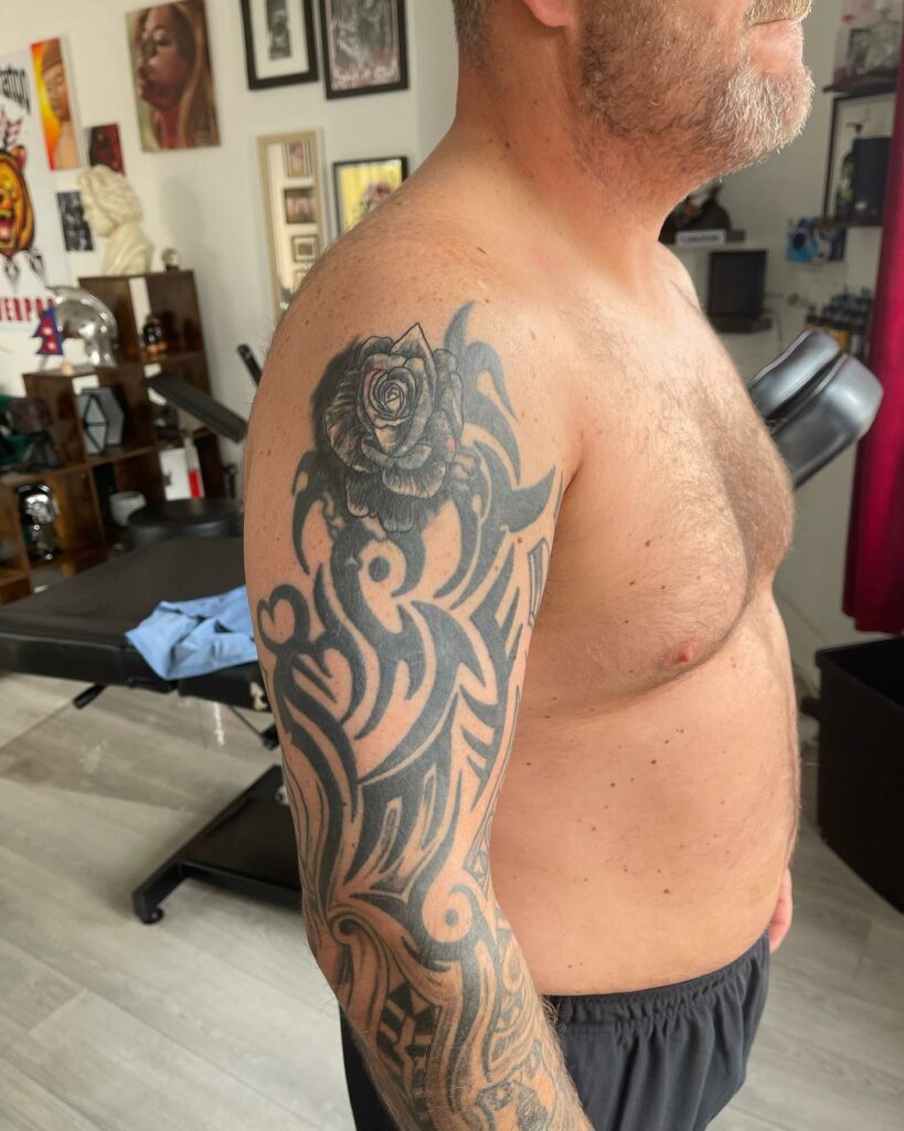 Blooming Rose Arm Tattoo